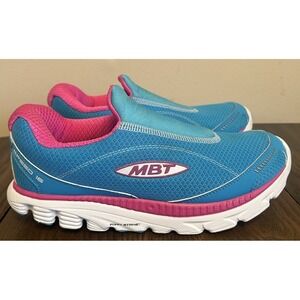 MBT Women's Speed 16 Shoes Size 9.5 Blue Pink Slip On